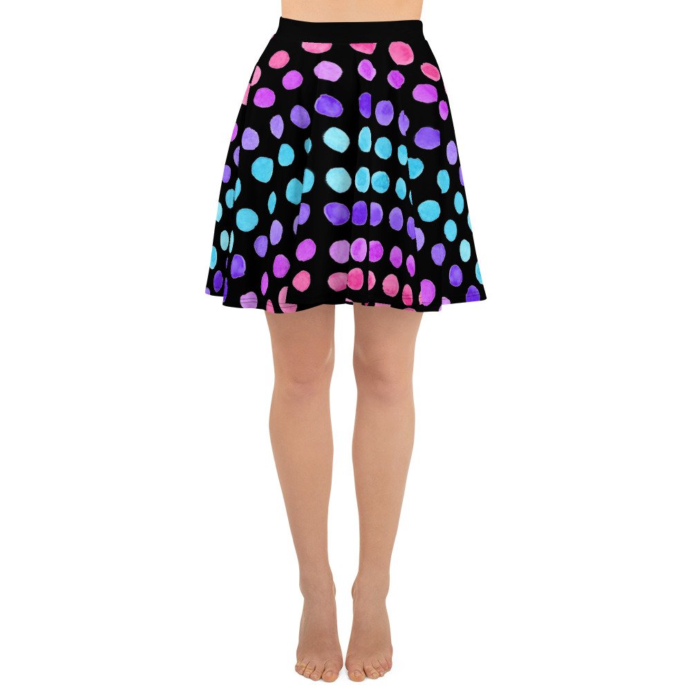 spilgery-women-skater-skirt-little-dots-collection-little-dots-on-black