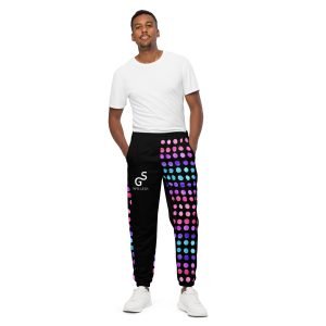 SPILGERY x Little Dots / Unisex Track Pants x Turqiuse-Purple on Black