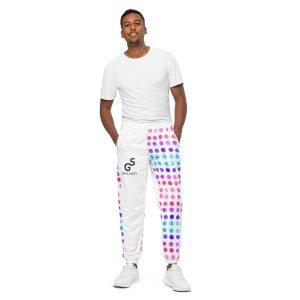 SPILGERY x Little Dots / Unisex Track Pants x Turqiuse-Purple on White