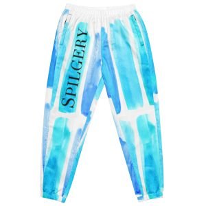 SPILGERY x Lines / Unisex Track Pants x Turqiuse on White