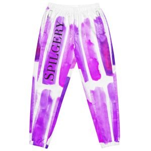 SPILGERY x Lines / Unisex Track Pants x Purple on White