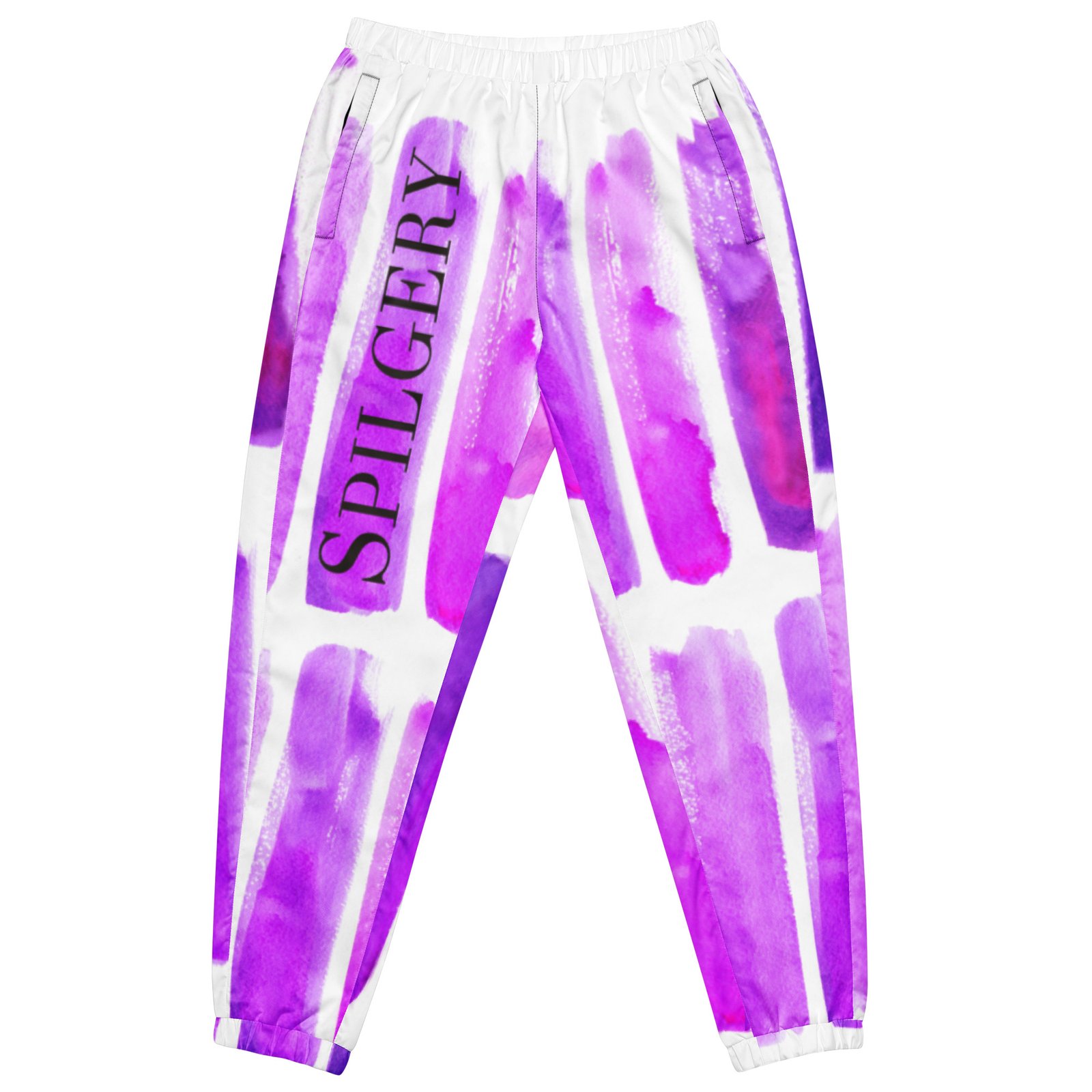 spilgery-unisex-track-pants-lines-purple-on-white