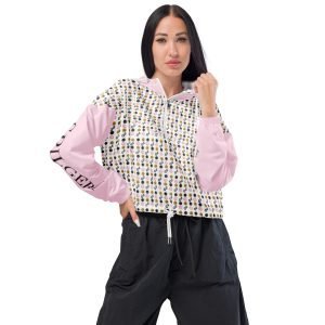 SPILGERY x Dots / Cropped windbreaker for Women x Pink on Rose