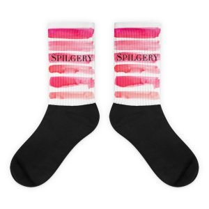 SPILGERY x Lines / Unisex Socks x Pink on White