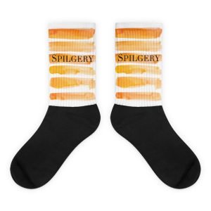 SPILGERY x Lines / Unisex Socks x Orange on White