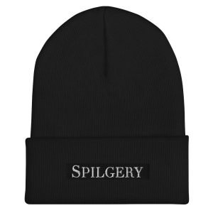 SPILGERY x Spilgery / Unisex Cuffed Beanie x White on Black