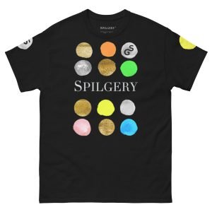 SPILGERY x Dots / Classic T-shirt for Men x Neon Colors on Black