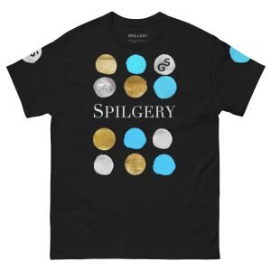 SPILGERY x Dots / Classic T-shirt for Men x Turqiuse on Black