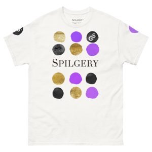 SPILGERY x Dots / Classic T-shirt for Men x Purple on White