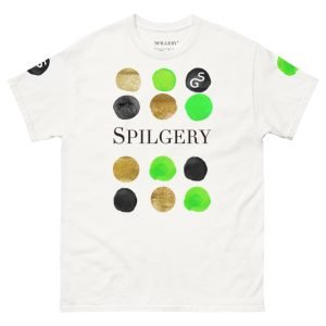SPILGERY x Dots / Classic T-shirt for Men x Green on White