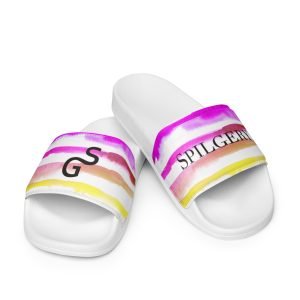 SPILGERY x Little Lines / Slides for Men x Purple-Yellow on White