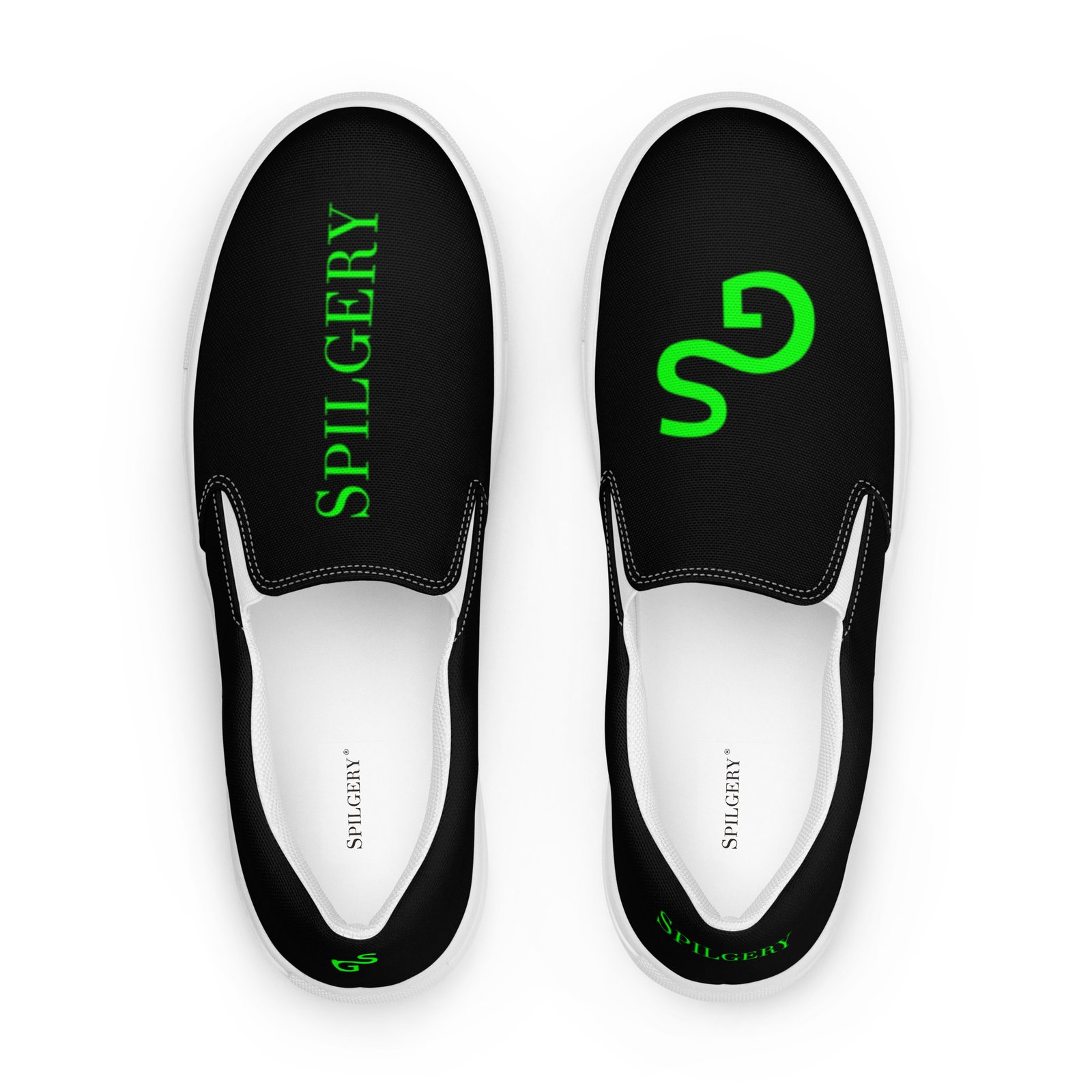 spilgery-mens-slip-on-canvas-sg-spilgery-green-on-black