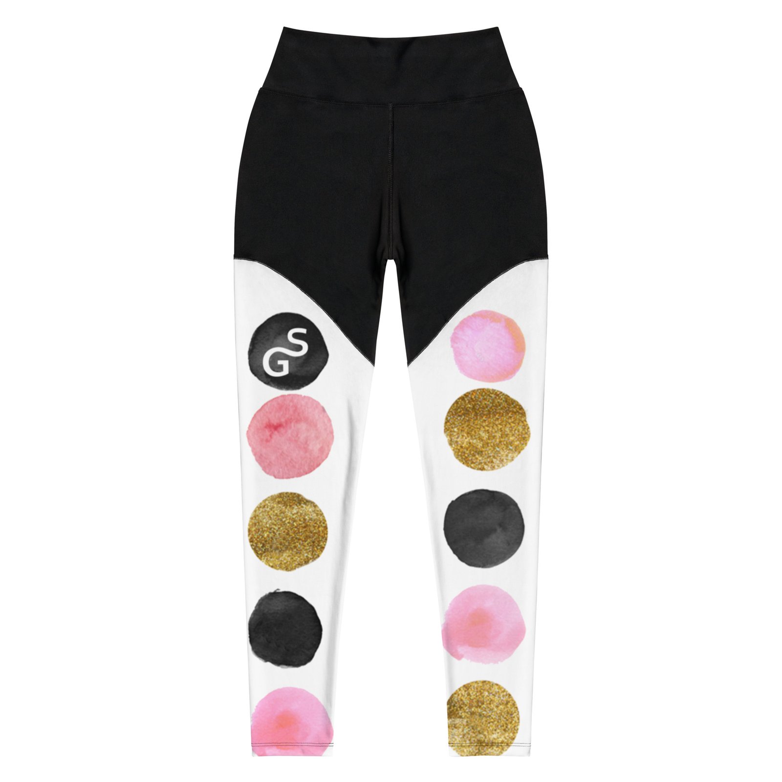 spilgery-sports-leggings-women-dots-collection-pink-gold-black