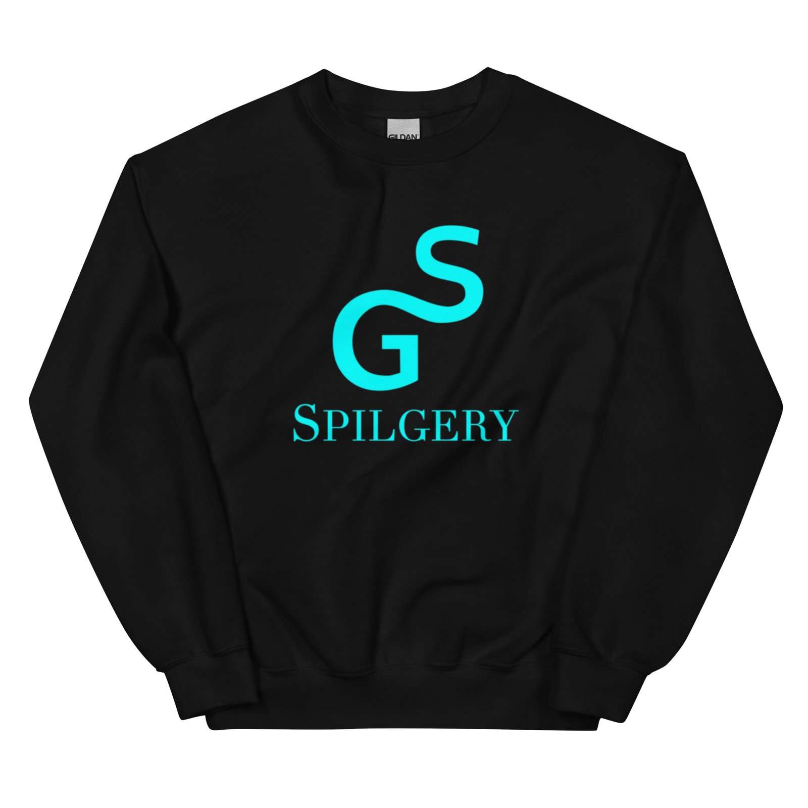 spilgery-unisex-sweatshirt-with-turquise-on-different-colors