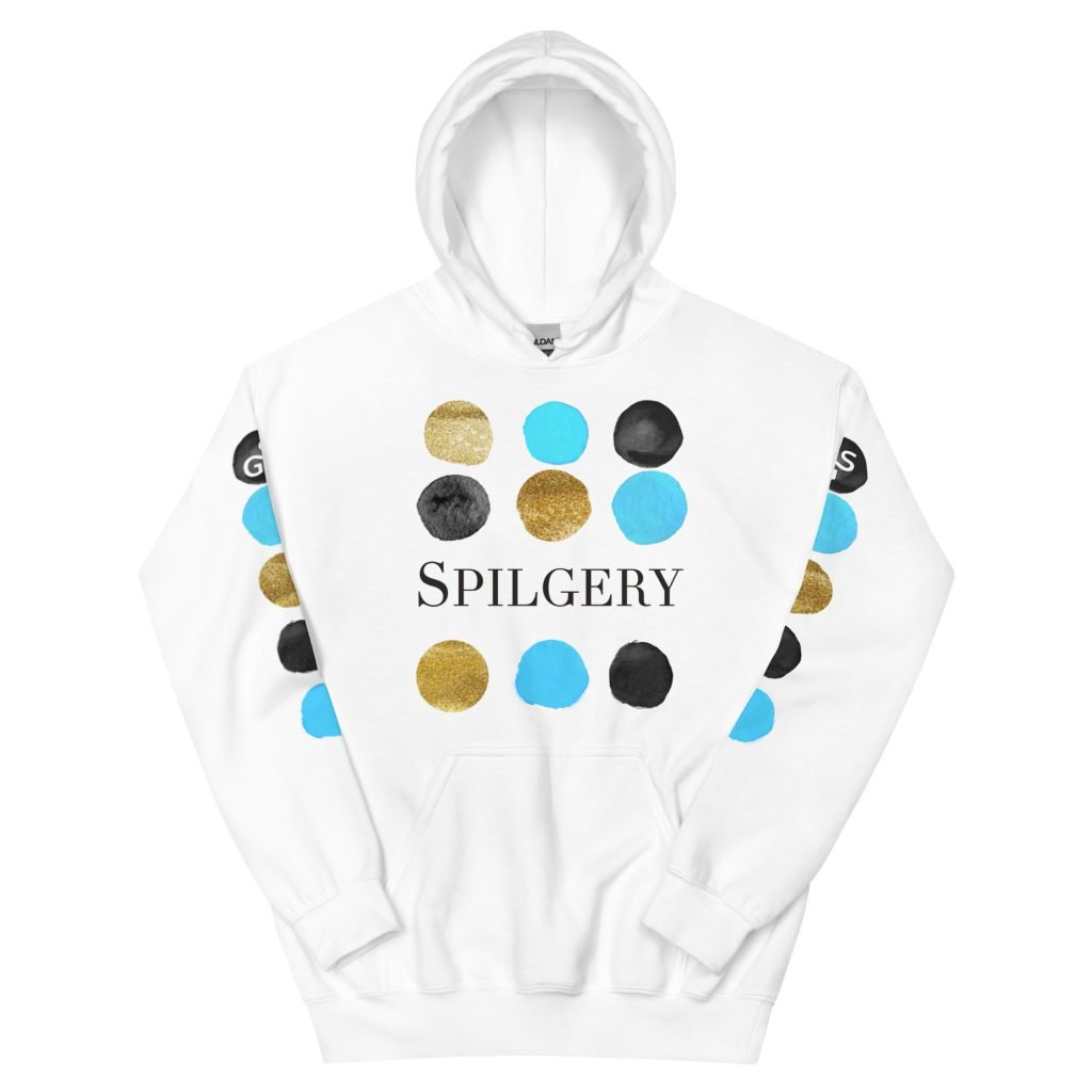 SPILGERY x Dots / Unisex Hoodie x Turquise on White