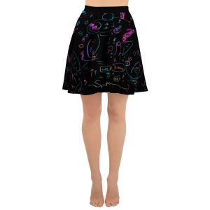 SPILGERY x OV â€“ Skater Skirt â€“ #1 Neon on Black